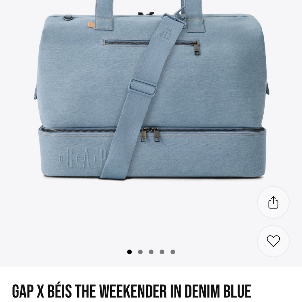 NWT GAP x BEIS The Weekender Bag in Denim Blue
